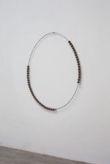 Isolation net wrapped with mud balls by Zhou Wendou contemporary artwork sculpture