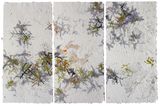 Clear Autumn triptych by Gu Gan contemporary artwork mixed media