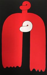 White in Red by Sadamasa Motonaga contemporary artwork print