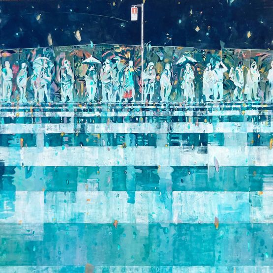 Traffic Lights by Kosuke Harasawa contemporary artwork Painting