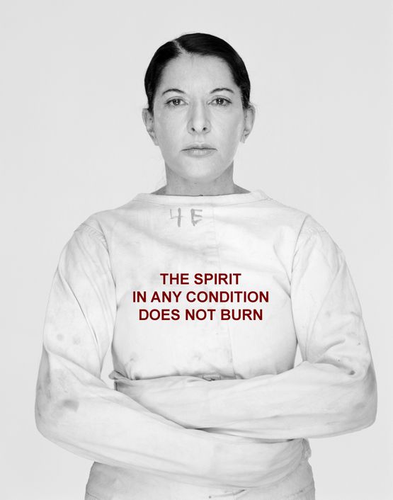 The Spirit in Any Condition Does Not Burn by Marina Abramovic contemporary artwork Photography