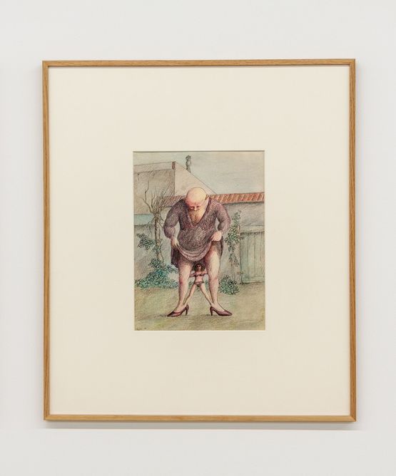La dame de compagnie by Roland Topor contemporary artwork Works on Paper
