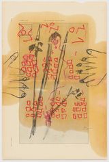 Chaine Humaine by Pelagie Gbaguidi contemporary artwork drawing works on paper
