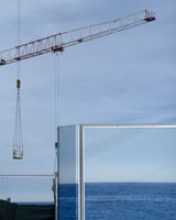 Construction Fence with Sea Image Monaco by Anastasia Samoylova contemporary artwork print