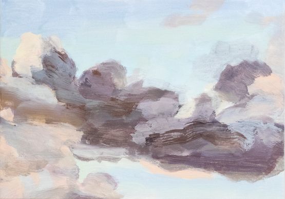 Wolken dunkelgrau by Silke Leverkuhne contemporary artwork Painting