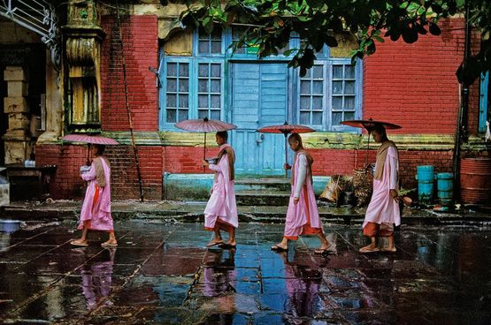 Procession of Nuns Rangoon Burma by Steve Mccurry contemporary artwork Photography