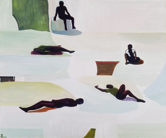 The Person on the Harden Ground by Yu Guo contemporary artwork Painting