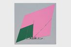 Neoconcrete canoeists 3 Green and pink sailing Ivan Serpa by Jonathas De Andrade contemporary artwork Print