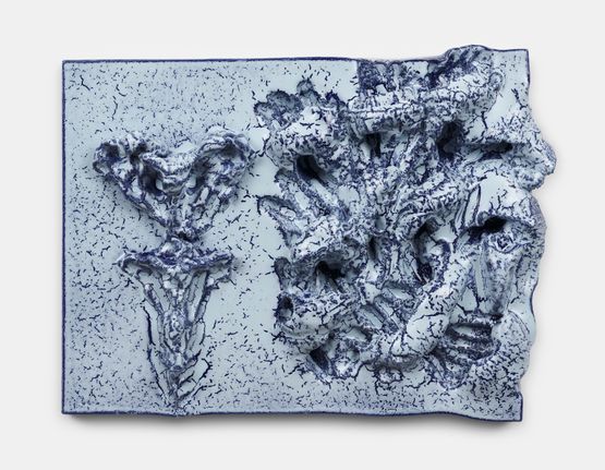 The song ends no one in sight over the river several peaks are blue by Mai-Thu Perret contemporary artwork Sculpture
