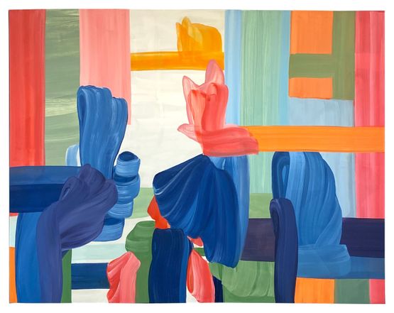 Geometrical Dance by Moje Assefjah contemporary artwork Painting