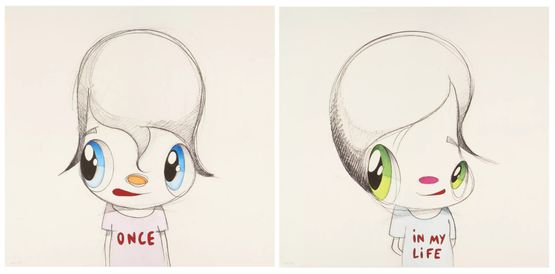 Once in My Life dyptich by Javier Calleja contemporary artwork Print