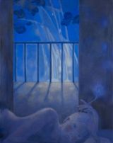 The sound of falling stars by Masha Kovtun contemporary artwork painting