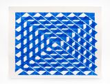 Aquarelle X 3 Ultramarin Winsor  Newton by Sandra Kranich contemporary artwork works on paper