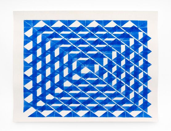 Aquarelle X 3 Ultramarin Winsor  Newton by Sandra Kranich contemporary artwork Works on Paper