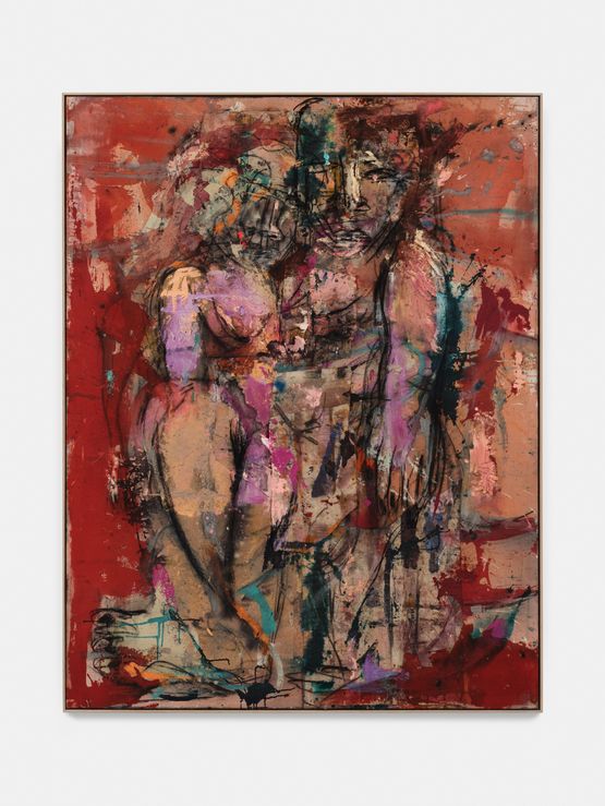 Dismantled Figure VI Red by Daniel Crews-Chubb contemporary artwork Painting