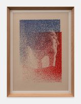 Comfort in Red and Blue by Tyler Hobbs contemporary artwork drawing works on paper