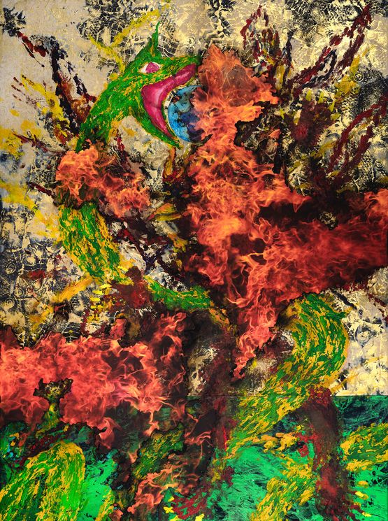 Naga Fireball by Korakrit Arunanondchai contemporary artwork Painting