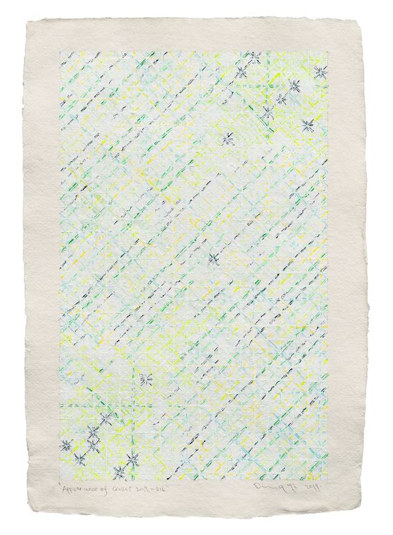Appearance of Crosses 2019-B16 by Ding Yi contemporary artwork Painting