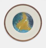 The cherry blue planet by Elizabeth Ibarra contemporary artwork painting works on paper
