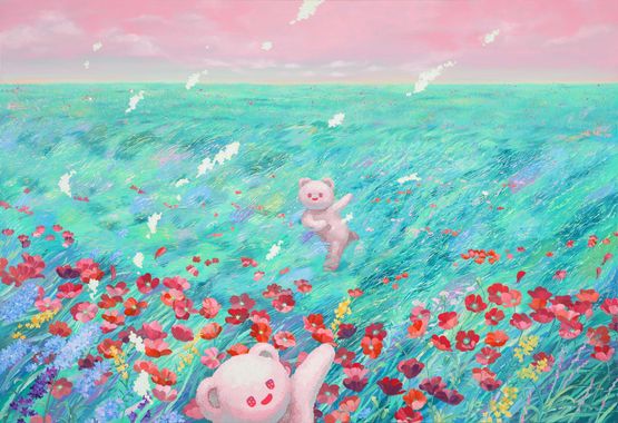 Children of flowers -Day- by Eguchi Ayane contemporary artwork Painting