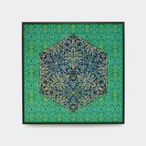Paradise Mughal GardensPatterned Cube I by Anila Quayyum Agha contemporary artwork mixed media