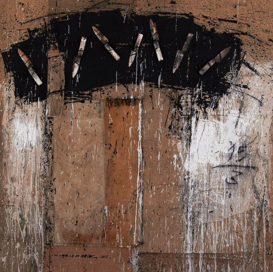 Pain by Abdulkarim Majdal Al-Beik contemporary artwork Mixed Media