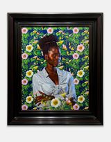 Portrait of Rokhaya Thiam III by Kehinde Wiley contemporary artwork painting