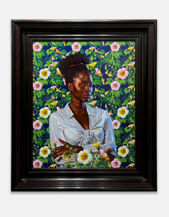 Portrait of Rokhaya Thiam III by Kehinde Wiley contemporary artwork Painting