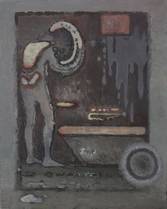 Kafka in the Bathroom No.1 by Ji Lei contemporary artwork Painting
