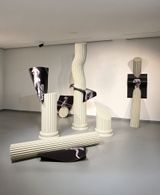 Fragility of Caryatid by Lucia Tallova contemporary artwork installation mixed media