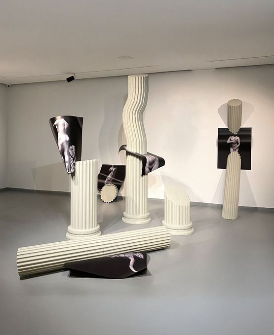 Fragility of Caryatid by Lucia Tallova contemporary artwork Installation