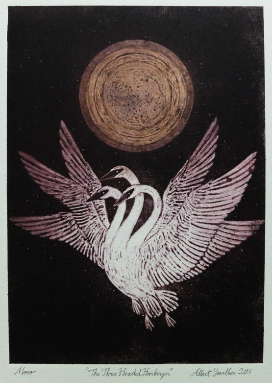 The Three Headed Harbinger 2 by Albert Yonathan Setyawan contemporary artwork Print