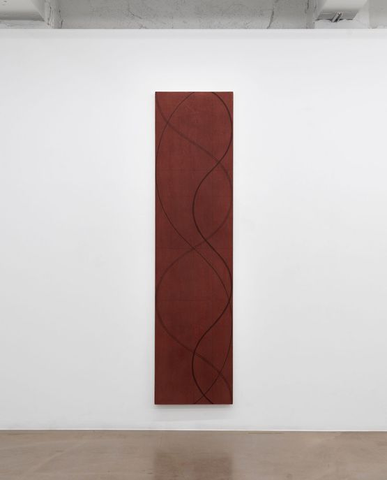 Column Painting 8A Dark Red Study by Robert Mangold contemporary artwork Painting