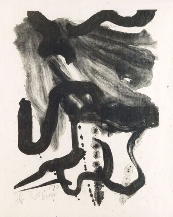 Woman with long hair and corset by Willem De Kooning contemporary artwork Print