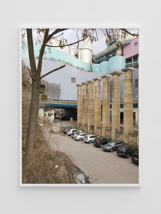 Travertinsaulen Recyclingpark Neckartal Parkplatz by Annette Kelm contemporary artwork Photography