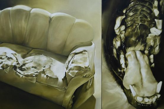 Die Narben auf meiner Haut 2 by Paulina Aumayr contemporary artwork Painting