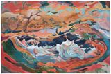 The Study of Drinking Song in the Peach Blossom by Guo Hongwei contemporary artwork painting