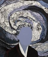 Georgia O Keeffe by Roshanak Aminelahi contemporary artwork painting mixed media