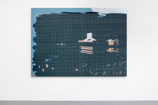 The Lakeside Pavilion and the Refreshment Kiosk by Cui Jie contemporary artwork Painting