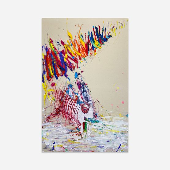 Run Rabbit Run by Green Yong Woon Park contemporary artwork Painting