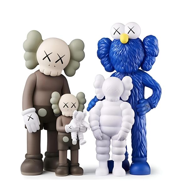 Family - brownwhiteblue by KAWS contemporary artwork Sculpture