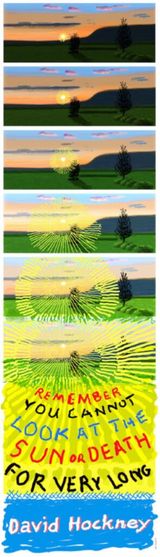 Remember that you cannot look at the sun or death for very long by David Hockney contemporary artwork print