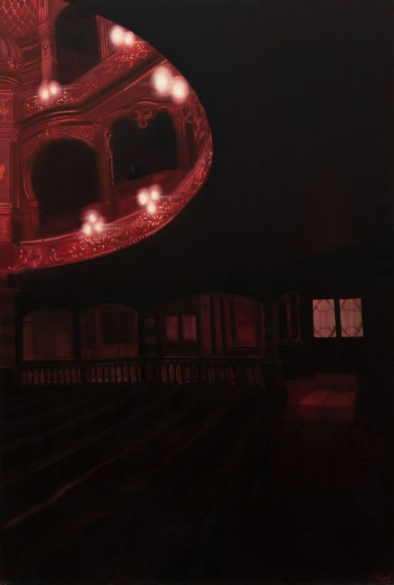 After Curtain Call by Cece Philips contemporary artwork Painting