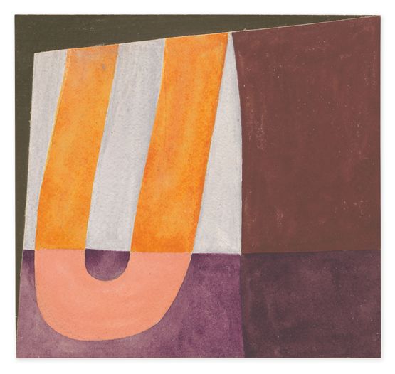 Composition a forme U Composition with U Form by Sophie Taeuber-Arp contemporary artwork Works on Paper
