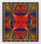 Never let your spirit bend by Jeffrey Gibson contemporary artwork painting