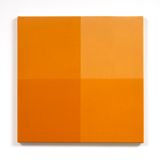 A Whole and Two Halves yellow ochre by Simon Morris contemporary artwork painting