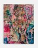 Immortal XXXIII hot pink and petrol blue by Daniel Crews-Chubb contemporary artwork Works on Paper