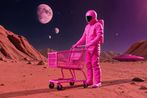 Pink MARS 1 by Manit Sriwanichpoom contemporary artwork Sculpture