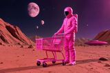Pink MARS 1 by Manit Sriwanichpoom contemporary artwork print sculpture