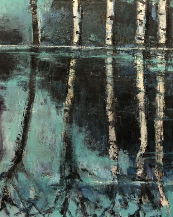 The Big Mirror by Victor Kraus contemporary artwork Mixed Media